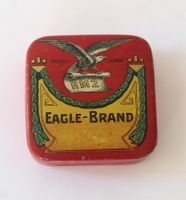 Antike Blechdose Farbband Trade Mark HMZ Eagle Brand