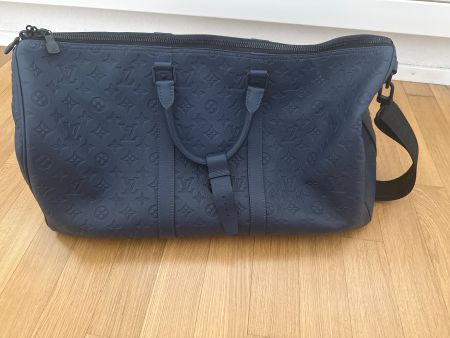Louis vuitton keepall 50 blue leather 2025