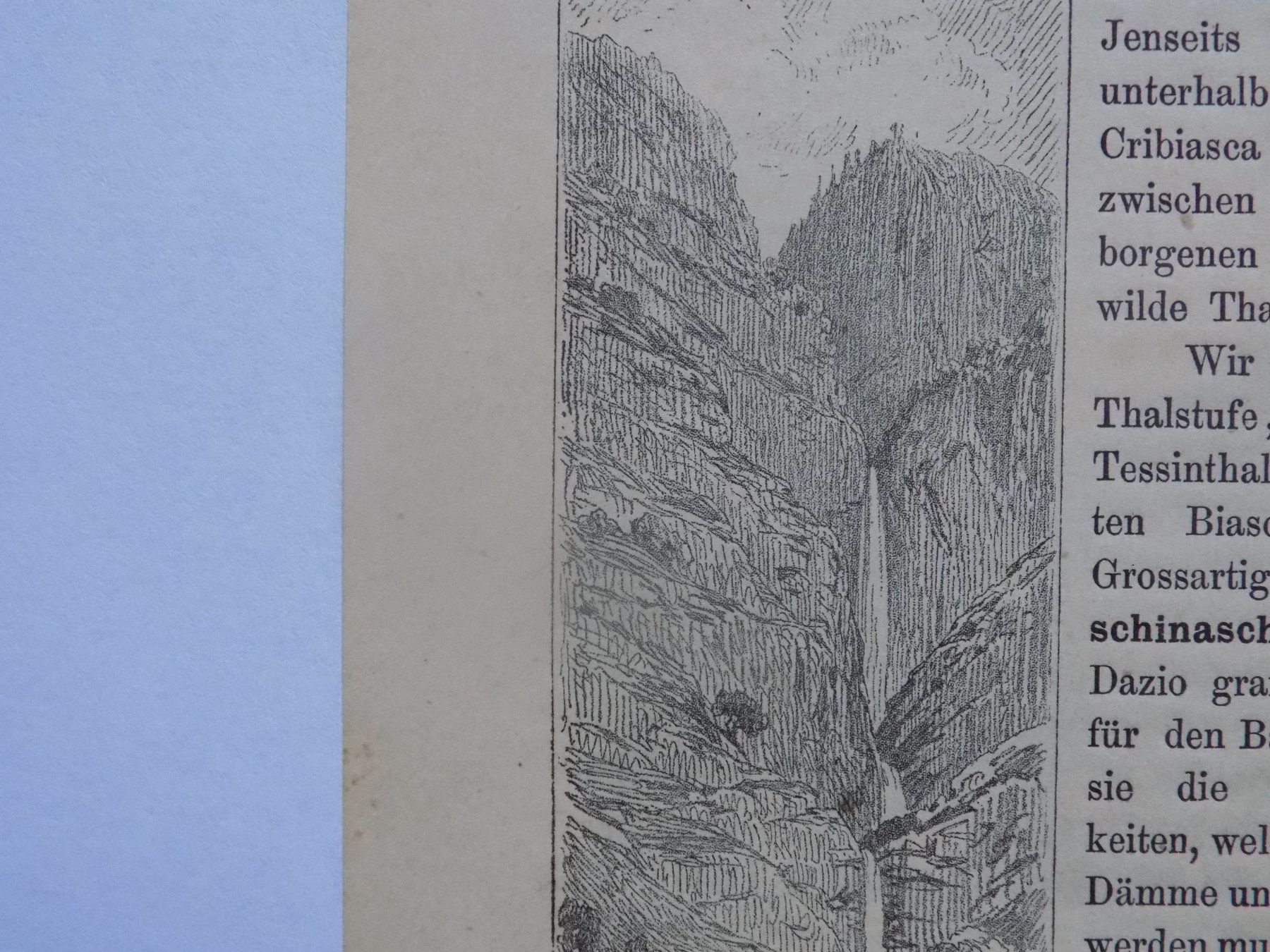 Gravures: Wasserfall bei Biasca – D'occasion à Risch par Antikfee 5