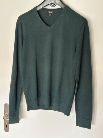 Merino Pullover Grösse S in Petrolgrün