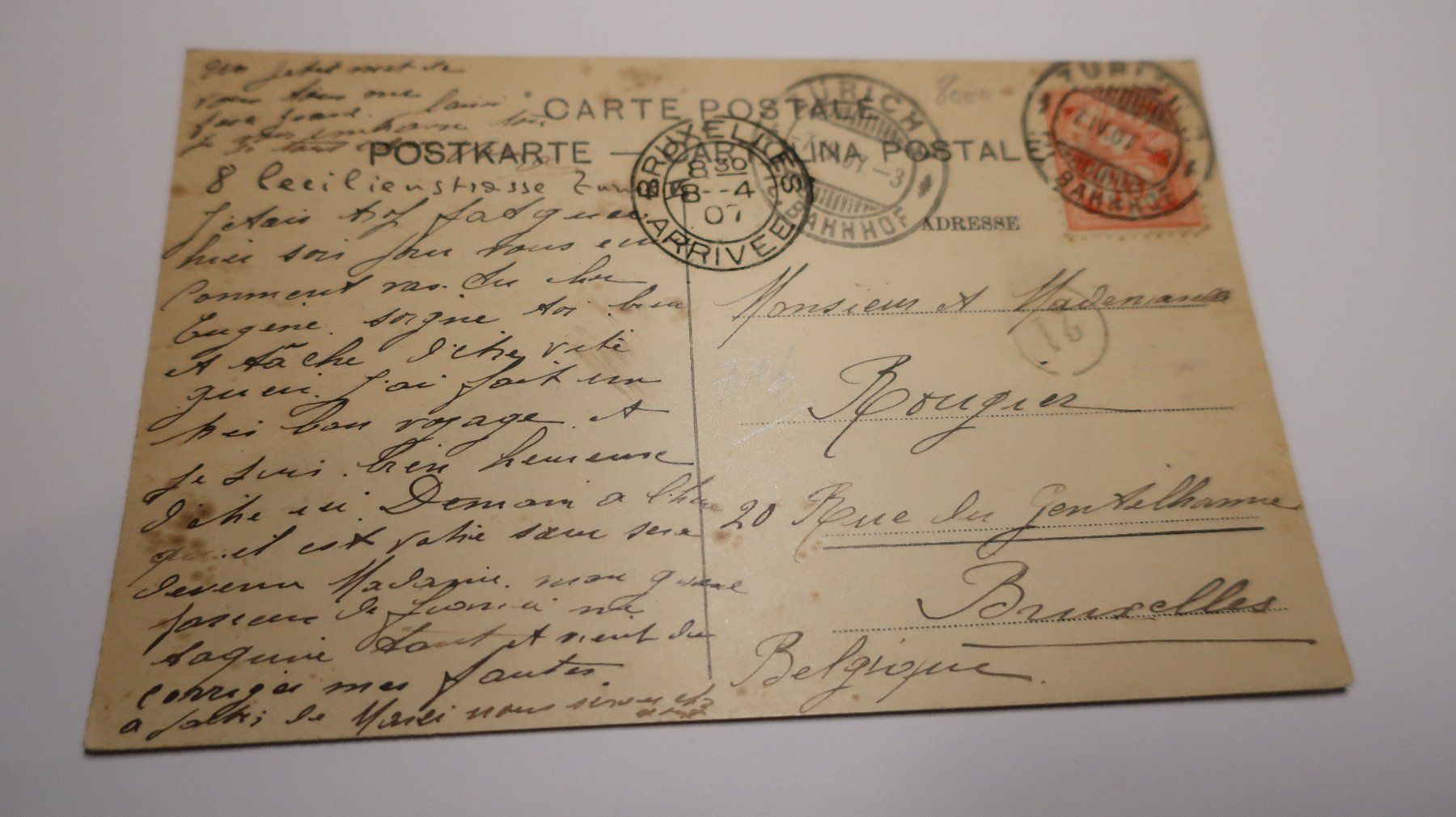 Cartoline postali: Zürich - Utoquai 1907 – Usato da Cormoret venduto da Pascalll2001 3