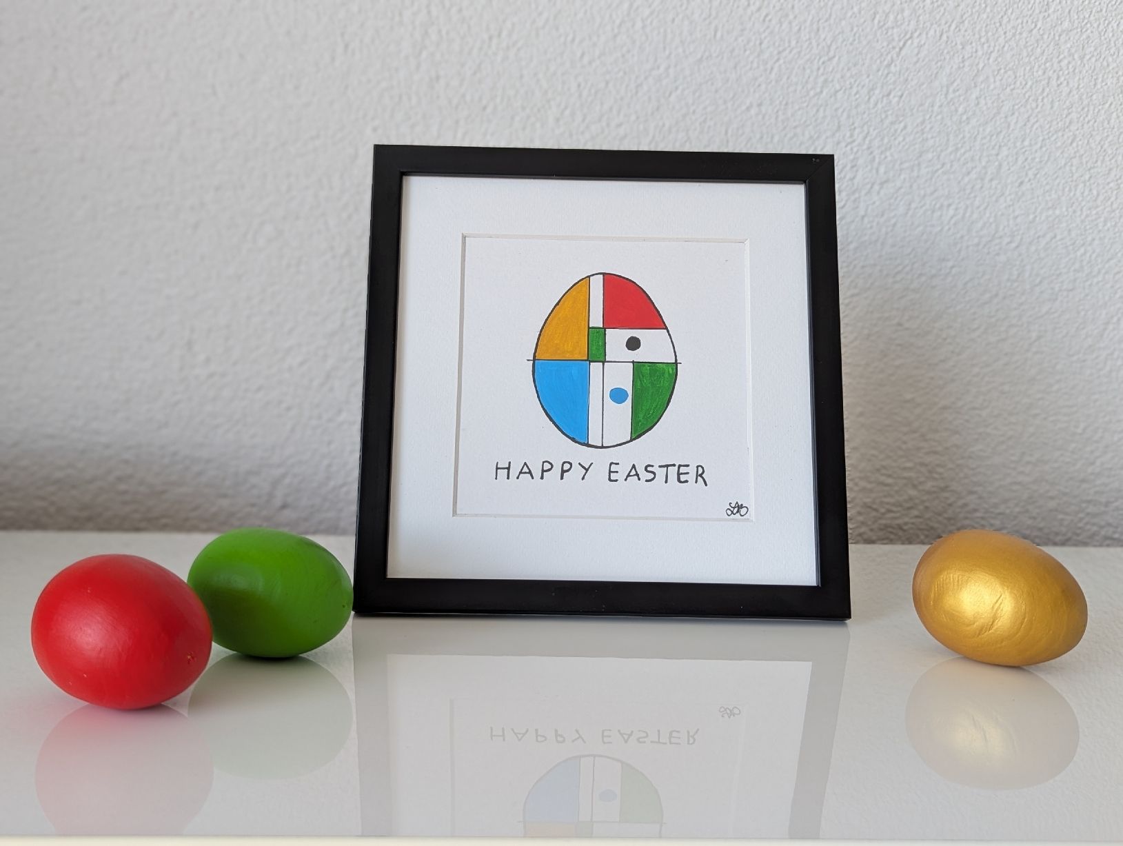 Karten: Unique hand painted Easter Card – Neu und originalverpackt aus Winterthur von LaVieColor 1