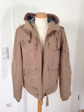 PROTEST Kapuzen-Jacke - beige - Gr. M - Baumwolle TOP