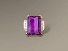 Massiver Amethyst - Diamant - Cocktailring, 9,50 ct
