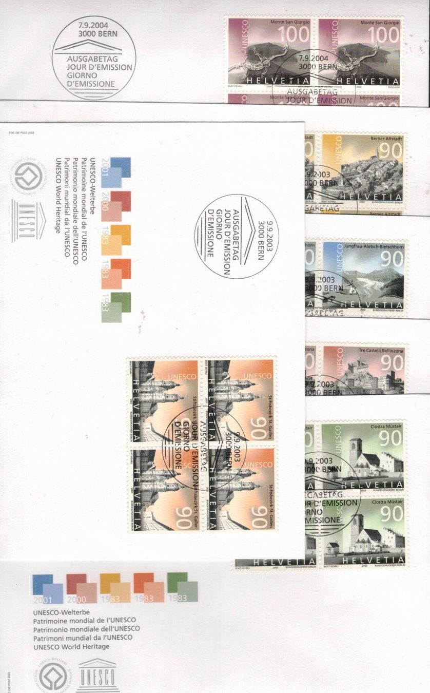 Alle Briefmarken: 2003  FDC 4er UNESCO  aus ABO – Neu (gemäss Beschreibung) aus Rheinau von loxis