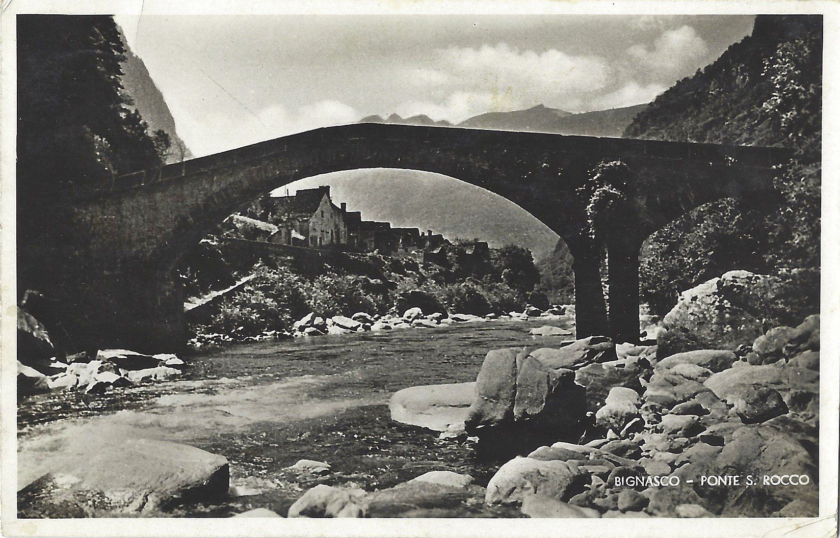 Cartoline postali: BIGNASCO  -  PONTE  S.  ROCCO – Usato da Bütschwil venduto da Jackson1A