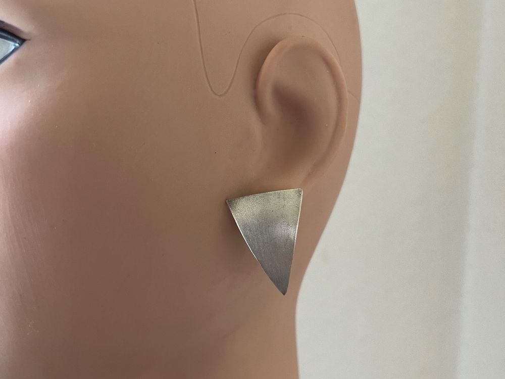 Boucles d'oreille argent massif et diorite noire