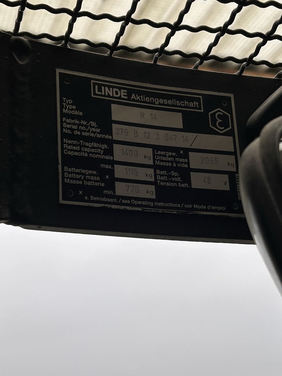 Linde Carrelli elevatori e a forche: Stapler Schubmast Linde R14 – Usato da Weinfelden venduto da mjbw 2