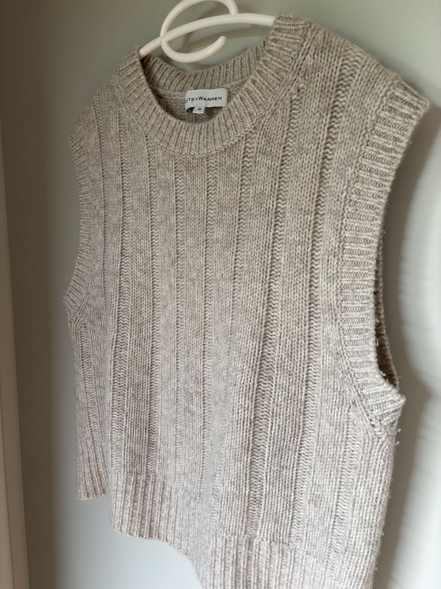 Pullover & Sweatshirts: Kaschmir Pullunder beige von White and Warren – Gebraucht aus Winkel von Zimtguetzli 2
