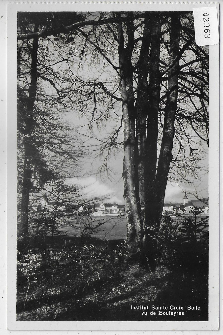Cartoline postali: Institut Sainte Croix - Bulle vu de Bouleyres – Usato da Ettingen venduto da Kartenplanet