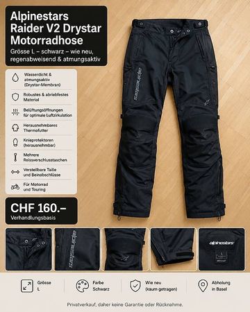 Alpinestars Raider V2 Drystar Motorradhose Gr. L