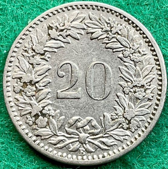 Tutti le monete: Pièce de 20 centimes suisse 1909 – Usato da Plan-les-Ouates venduto da gab_cgf6 1