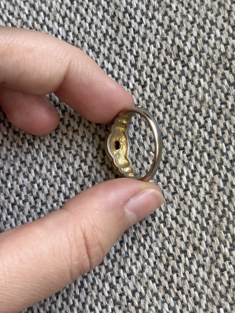 Anelli: Vintage Ring mit schwarzem Stein – Usato da Meyrin venduto da jess.etal 4