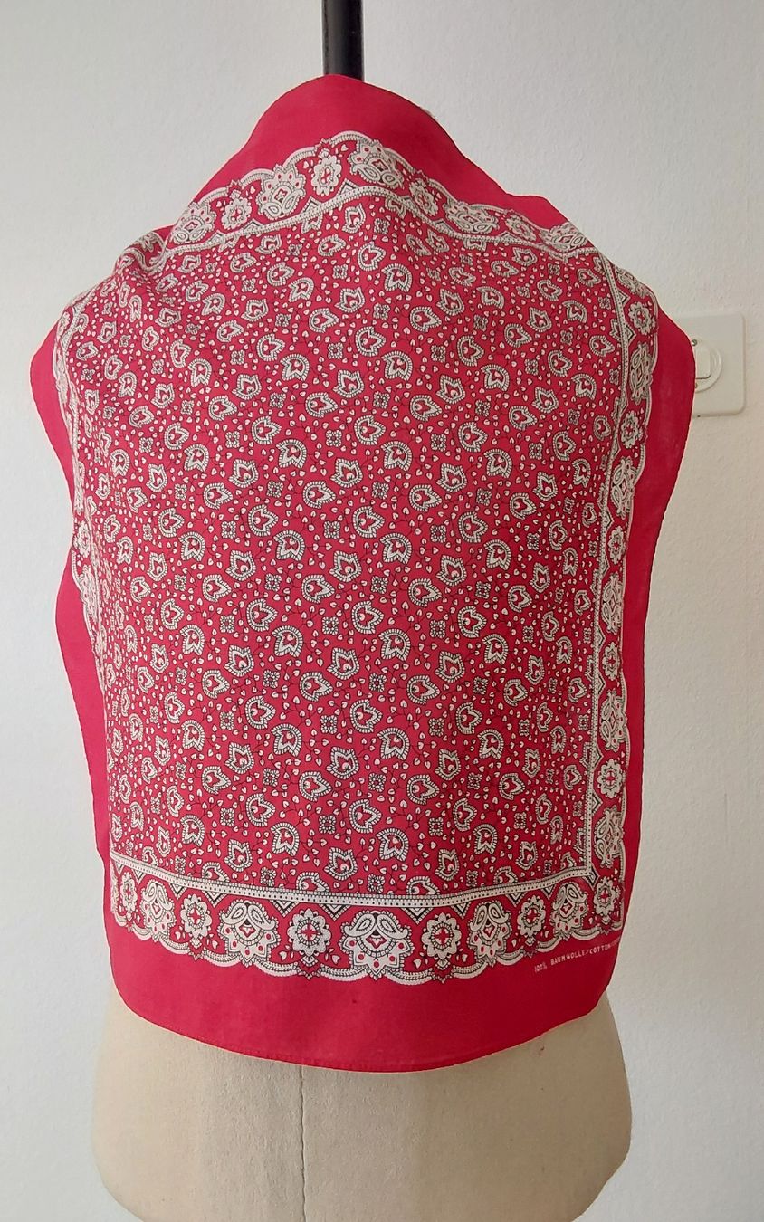 Foulards, Tücher & Schals: Tuch Baumwolle quadratisch rot  – Neu (gemäss Beschreibung) aus Köniz von scopello12 2