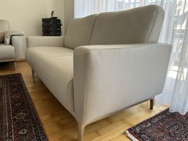 Leder Sofa weiss