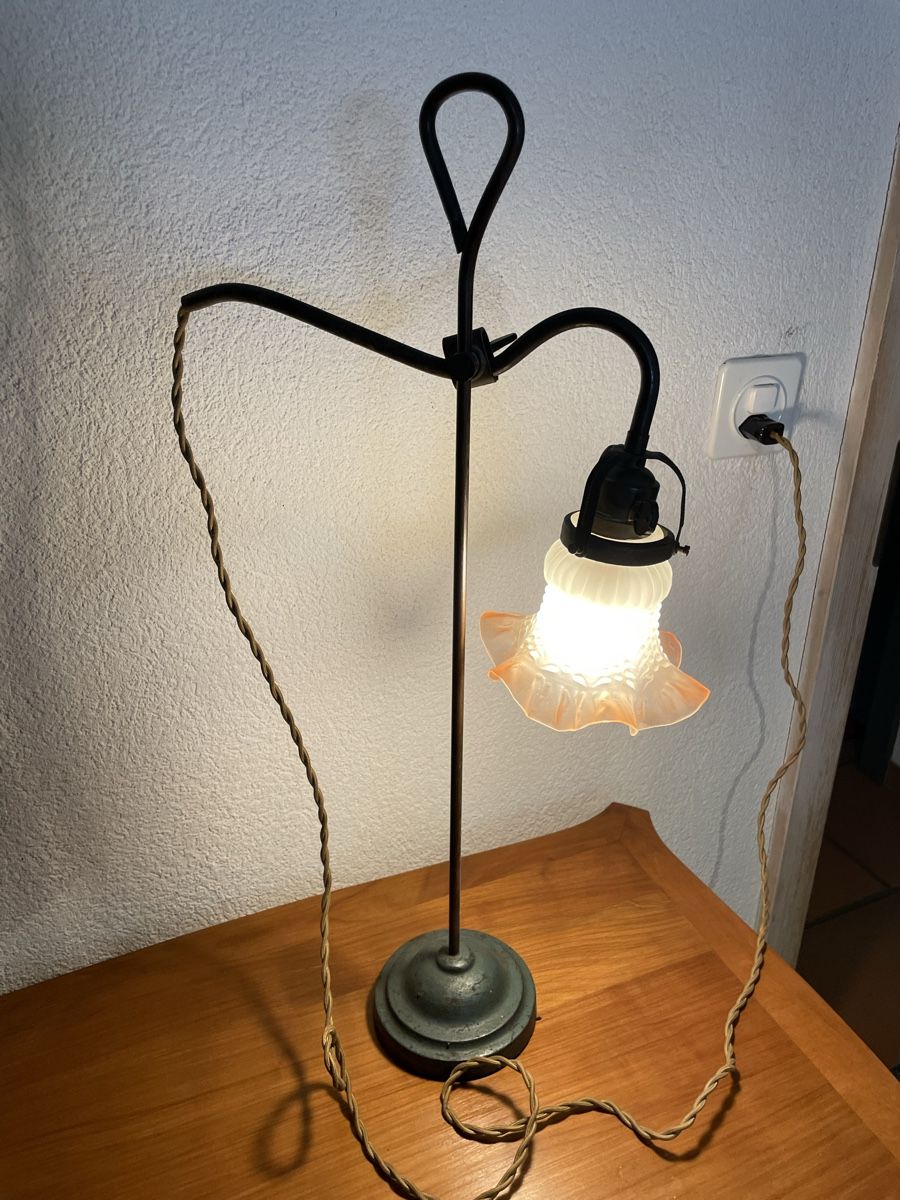 Lampade: Lampe de bureau d’horloger ancienne  – Usato da Lamboing venduto da christopheO 3