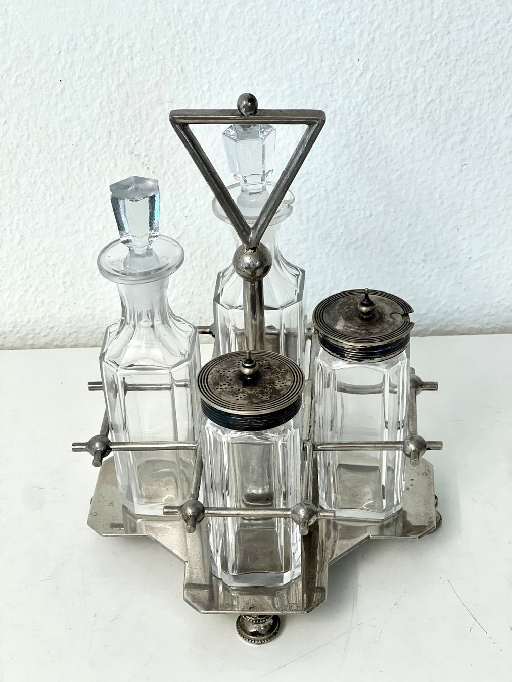 Altro in Stoviglie & Bicchieri: MAPPIN & WEBB Antike Menage Gewürzständer versilbert c. 1900 – Usato da Zürich venduto da Arche_Brockenhaus