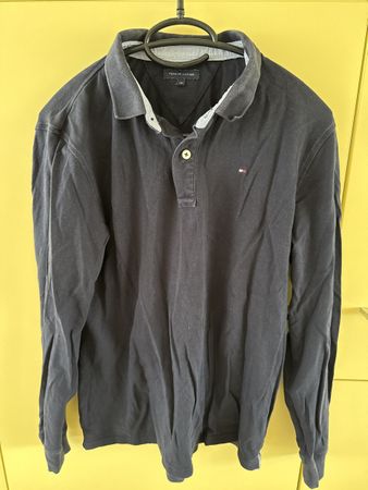 Tommy Hilfiger Long Sleeve Polo Shirt - Size L, Blue