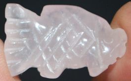 Deko – Heilstein L-335 – Fisch – Rosa Quarz