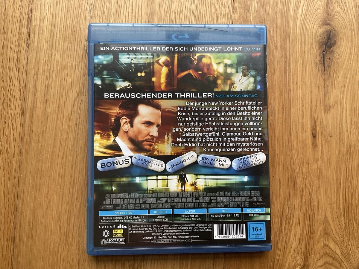 Tutti i DVDs: Limitless Blu-ray mit Bradley Cooper & Robert De Niro – Usato da Weiach venduto da PatGianPro 1