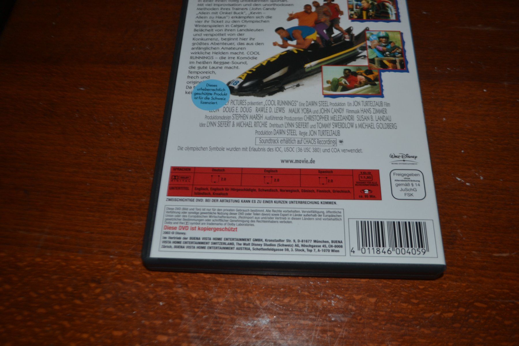 Alle DVDs: Cool Runnings – Gebraucht aus Laupen ZH von chefdom 1