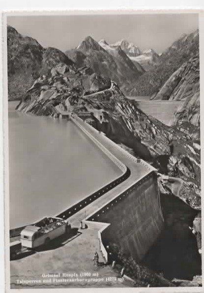 Ansichtskarten: Grimsel Hospiz, AK gestempelt 1947 – Gebraucht aus Buchs AG von Baerfisch