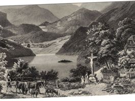 Lungern Lungersee Kühe Geissen Alpen 1926 sehr selten rar