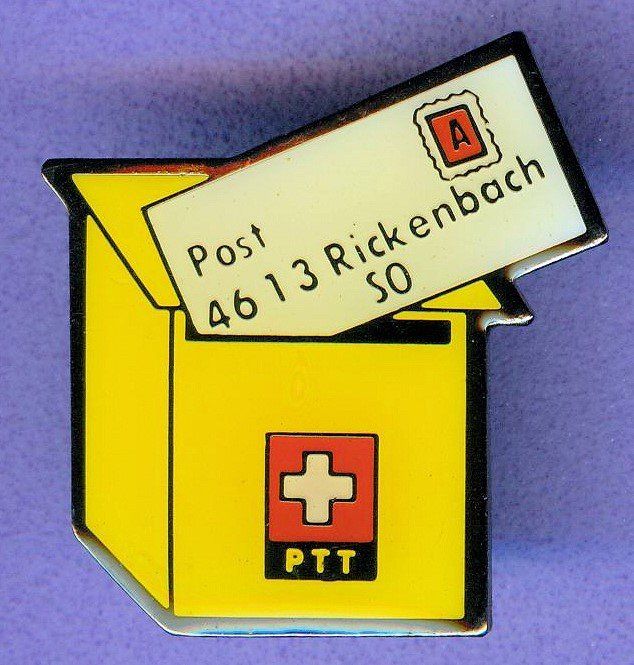Plaketten & Abzeichen: PTT   Post  4613 RICKENBACH Solothurn – Gebraucht aus Winterthur von Sammleroase
