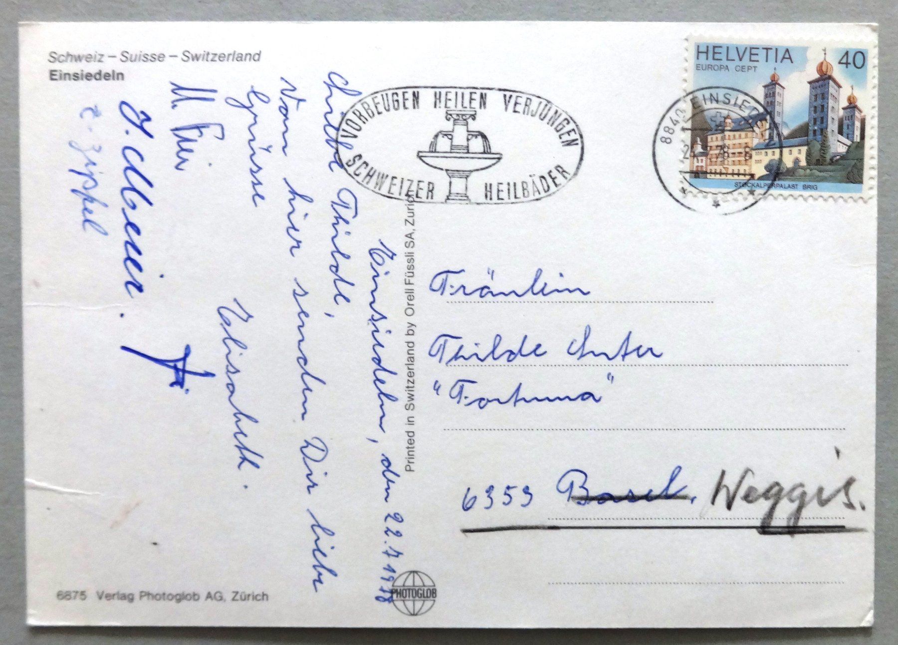 Cartes postales: Einsiedeln – Défectueux à Fétigny par Billy2miny 1