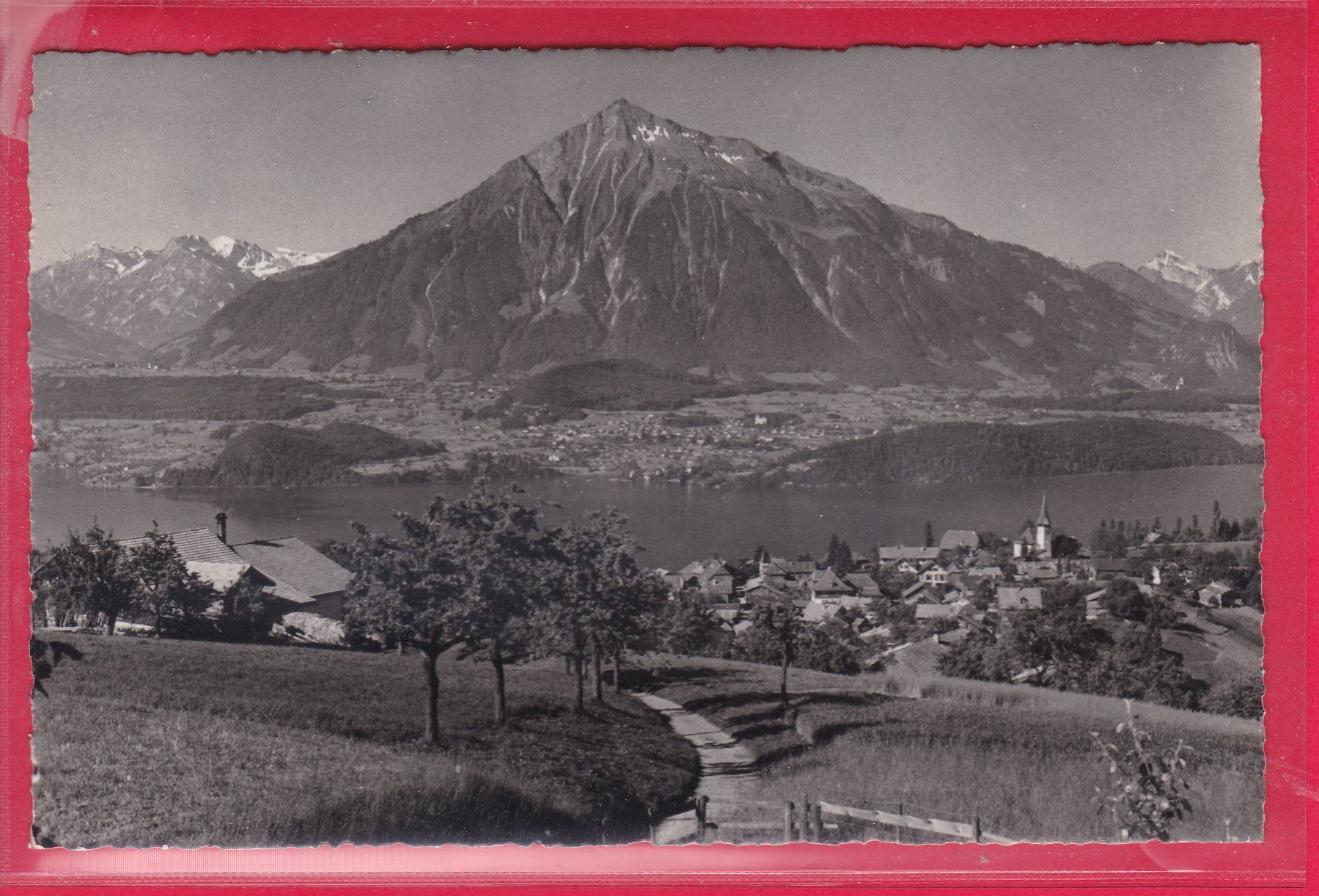 Ansichtskarten: SIGRISWIL MIT DEM NIESEN, 11.8.1952 – Gebraucht aus Oberrieden von Gebirgsstelze