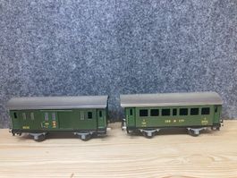 2er Set Buco Spur 0 Gepäckwagen 8690 Personenwagen 8693 SBB