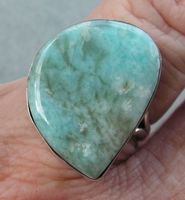 ♥ RING / LARIMAR - ATLANTIS STEIN / GROSSE 53,5  ♥