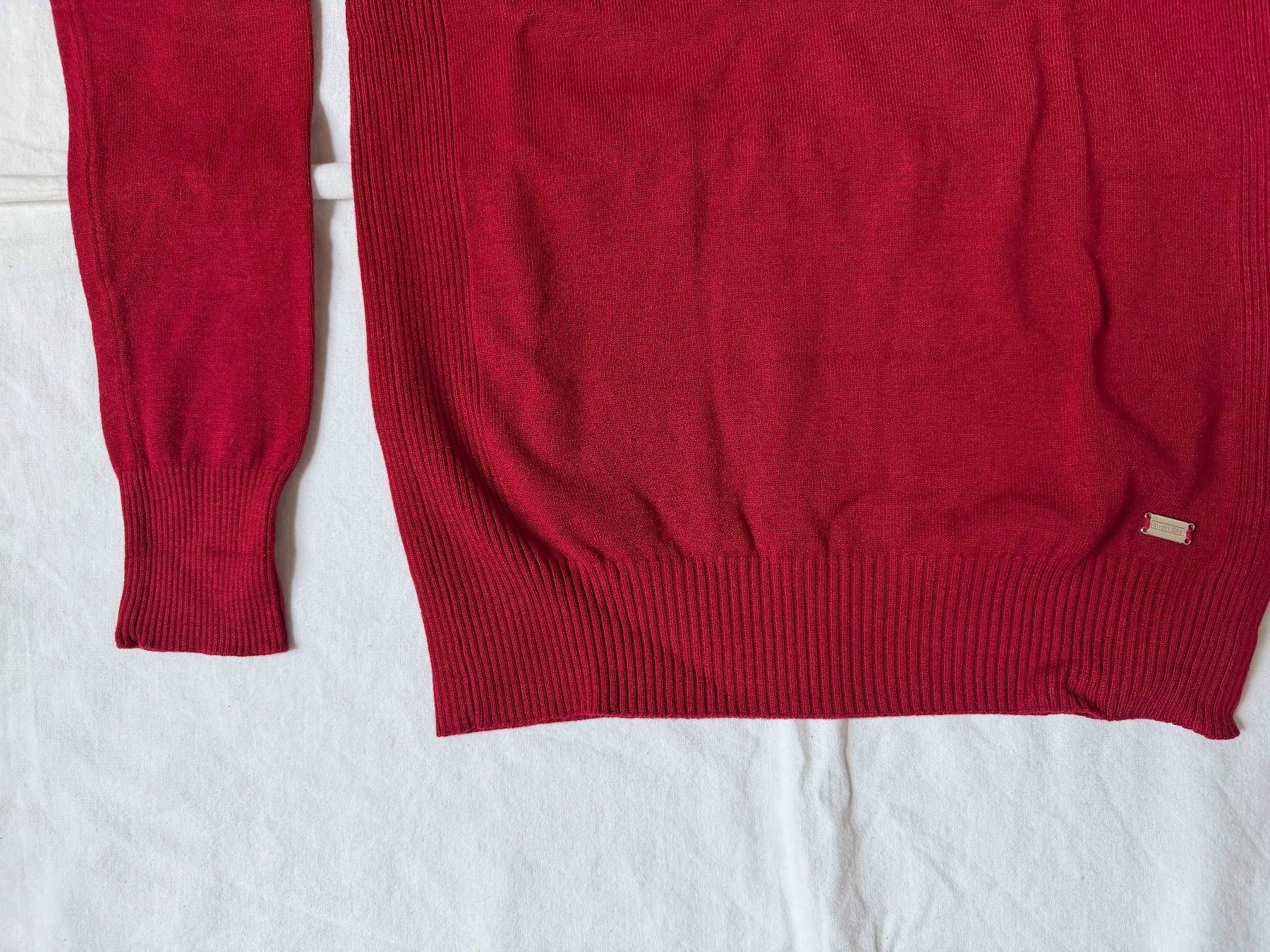 Maglioni & Felpe: Street One, Feinstrick-Pullover, rot, V-Ausschnitt, Gr. 36 – Usato da Basel venduto da Solaia28 2