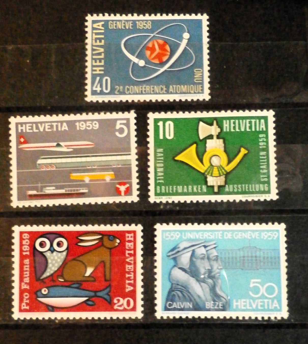 Tutti i francobolli: CH Werbemarken 1959 +Atomkonferenz ** – Nuovo (secondo la descrizione) da Kehrsatz venduto da Bernherb2 2