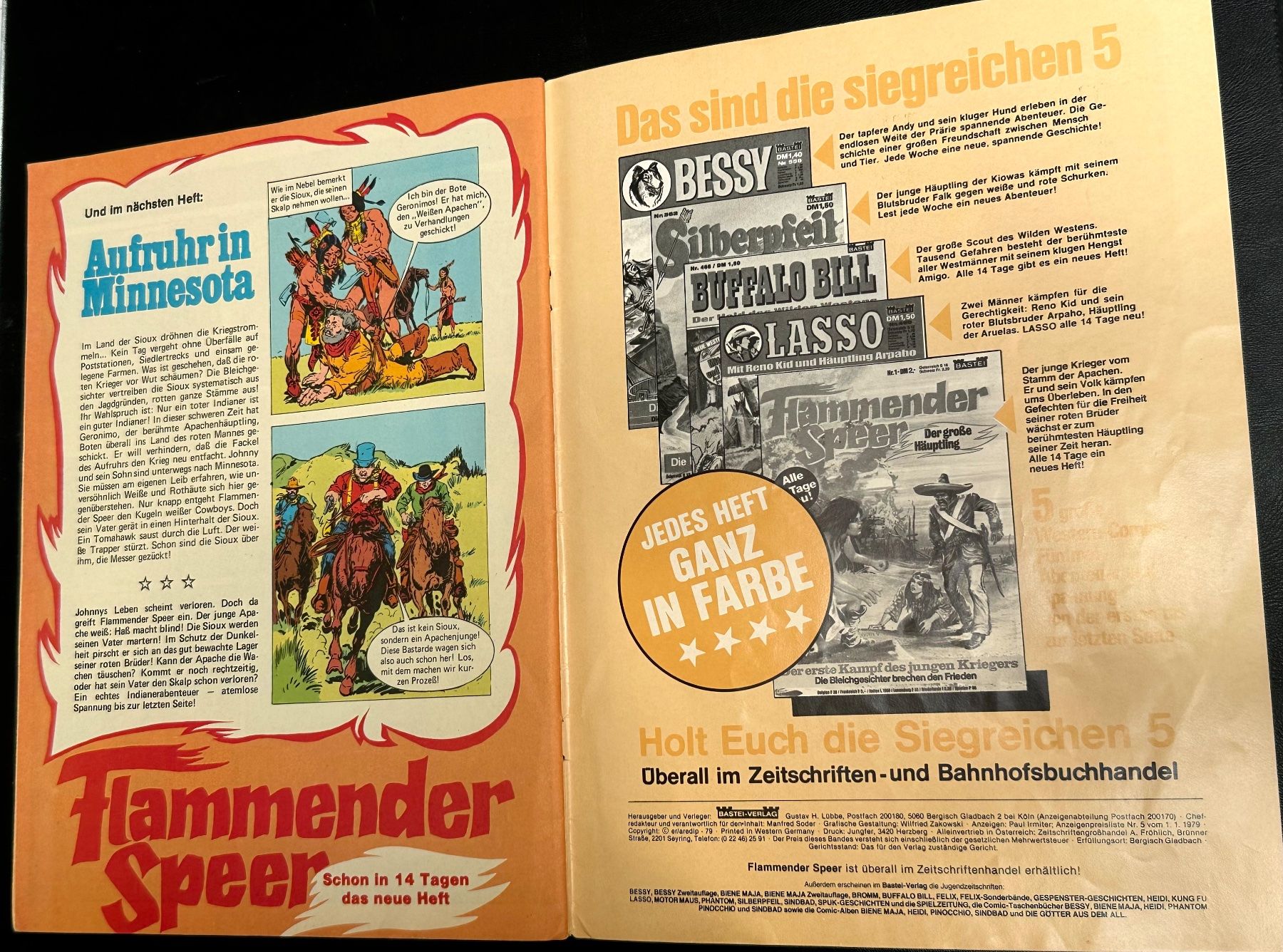 Fumetti: Flammender Speer Nr. 12 1979, 100 Comics eingestellt ab 1.- – Usato da Seltisberg venduto da quadartswiss 2