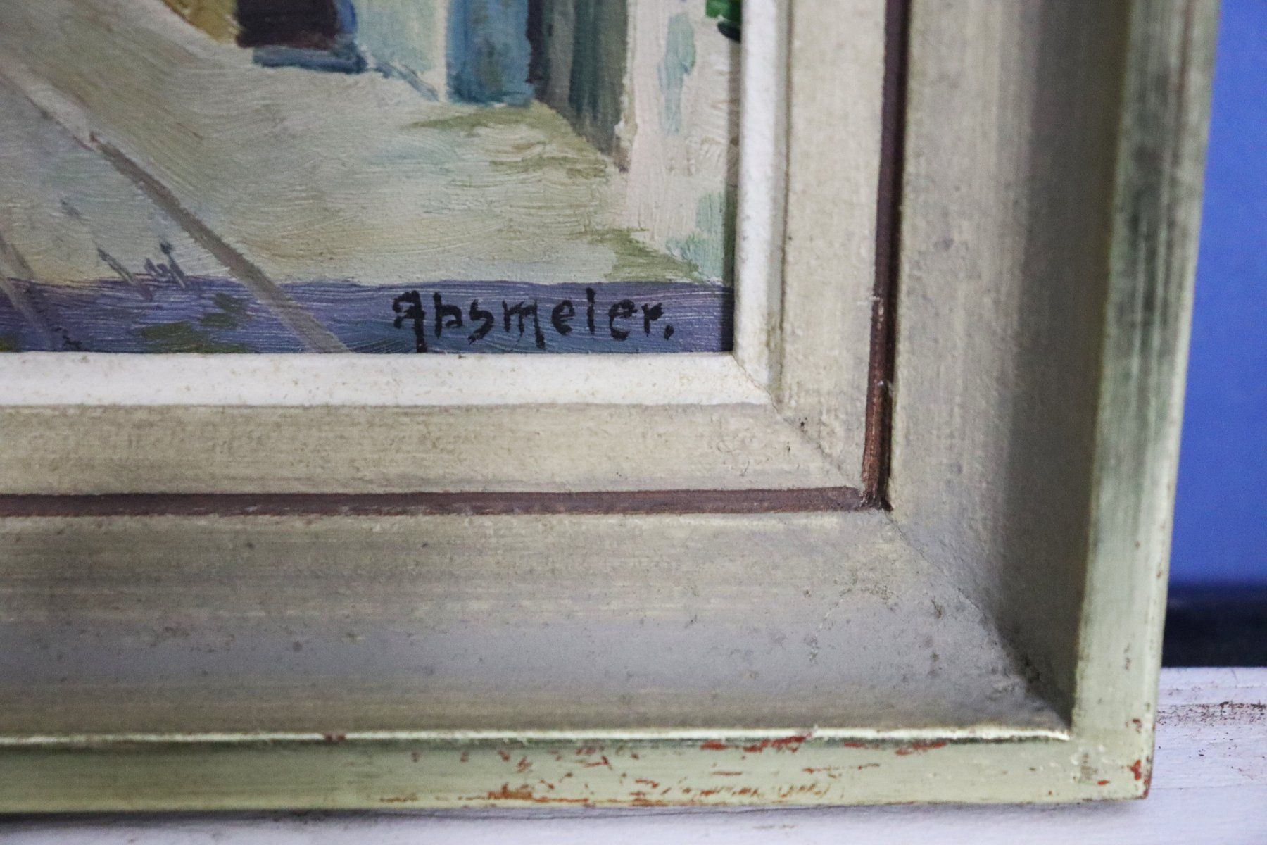 Dipinti: Franz Absmeier, Gemälde "Garmisch+Wettersteingebirge" ? – Usato da Zug venduto da Kunst-Fundgrube 2