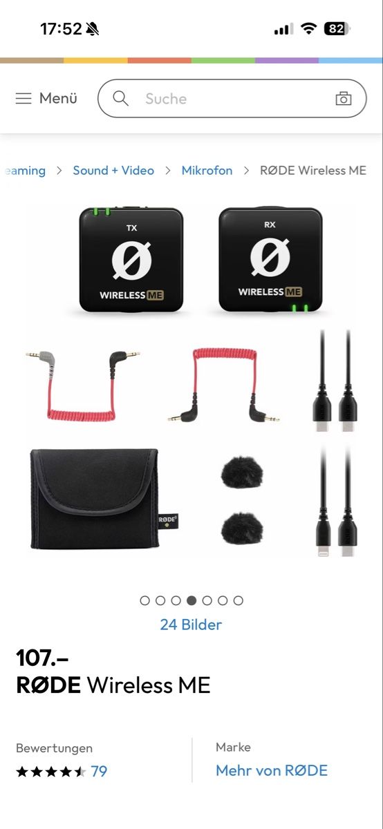 Røde Microfoni: Rode Wireless Me 1TX 1RX – Usato da Oetwil am See venduto da CJ2610 1