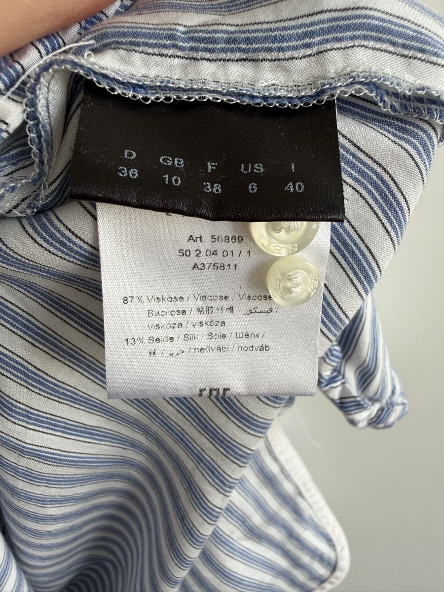 Vestiti: SET Blusenkleid, Gr. 36, blau-weiss gestreift, mit Seide – Usato da Winterthur venduto da marisole4 3