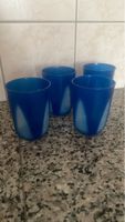 4 blaue Trink-Becher von Tupperware
