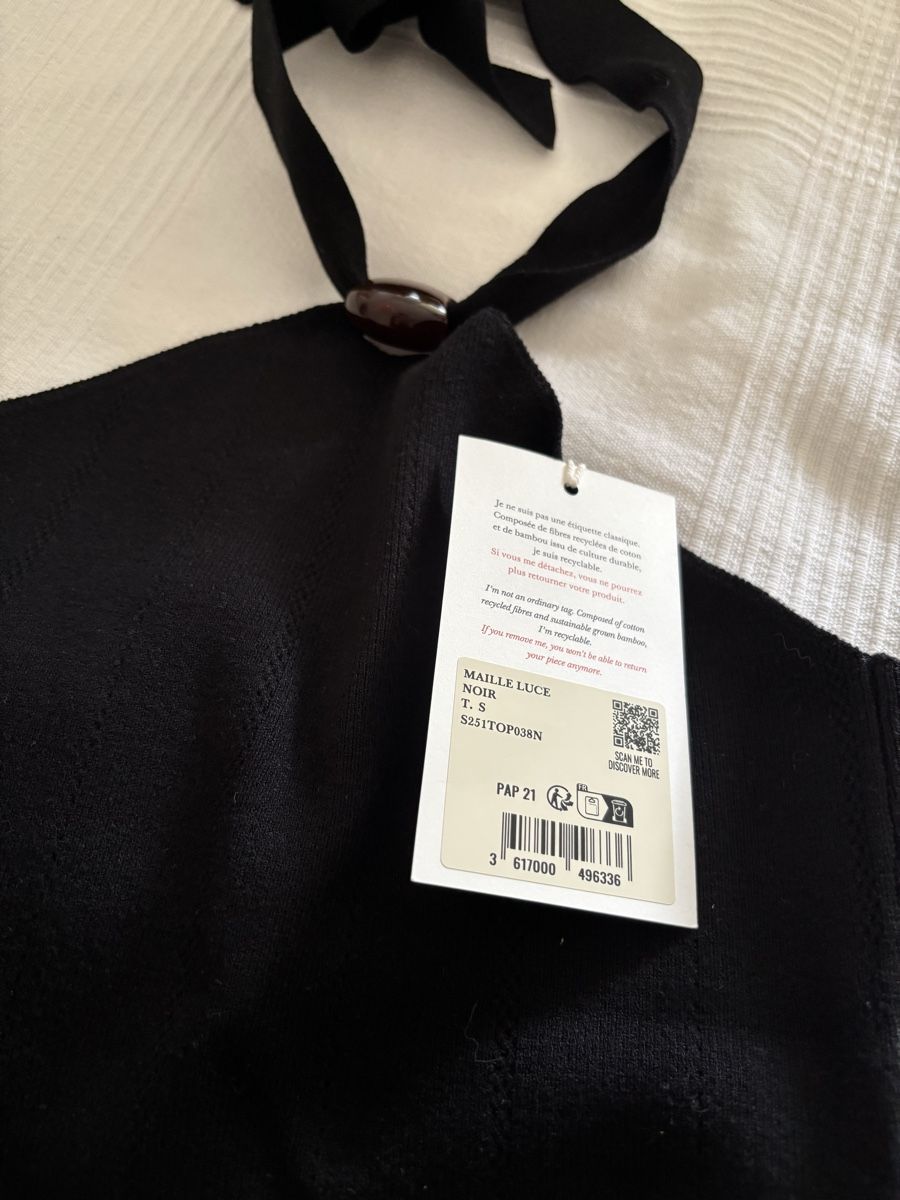 Sezane Top: Sezane Luce Top schwarz – Nuovo e nell'imballaggio originale da Winkel venduto da Zimtguetzli 3