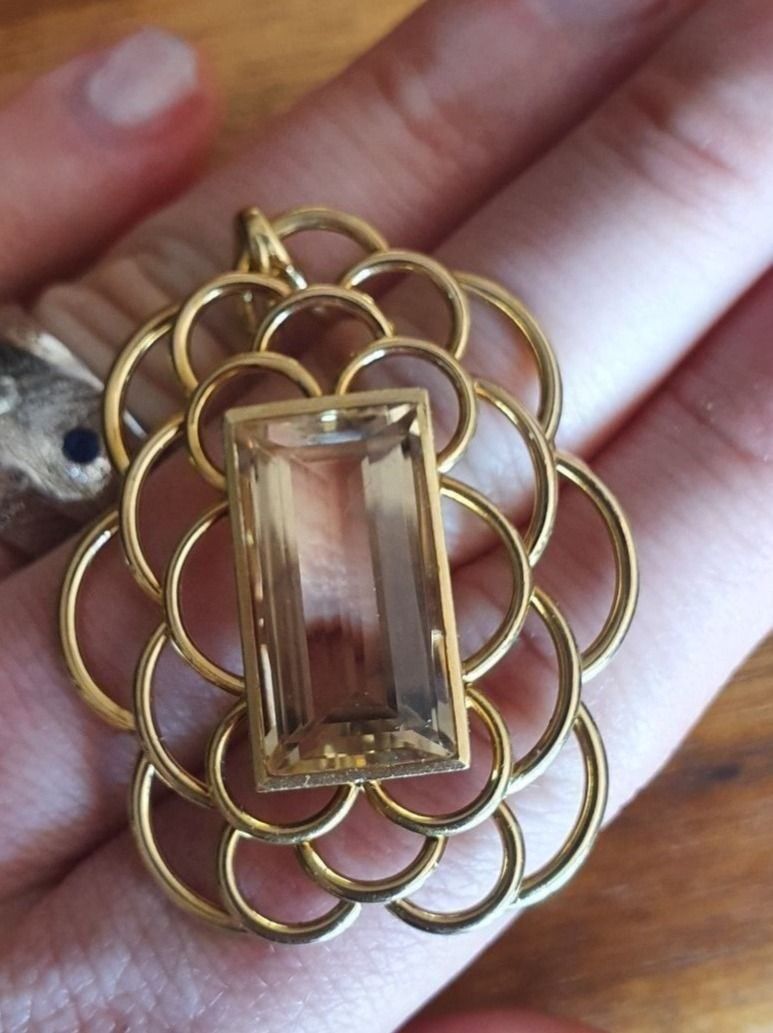 Ciondoli: Handangefertigter Citrin Anhänger – Nuovo (secondo la descrizione) da Unterägeri venduto da Altgoldschmuck 1