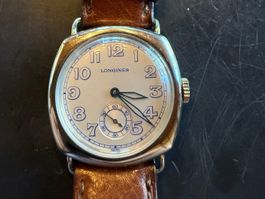 Longines Uhr mit braunem Lederarmband guter Zustand