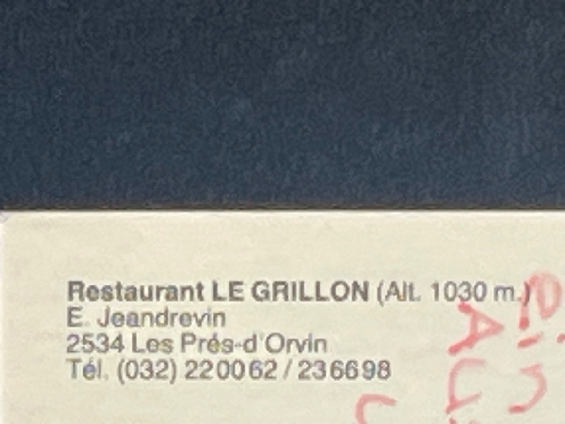 Cartoline postali: Ansichtskarte: Rest. Le Grillon, Les Prés-d'Orvin – Usato da Widnau venduto da Brusi9 2