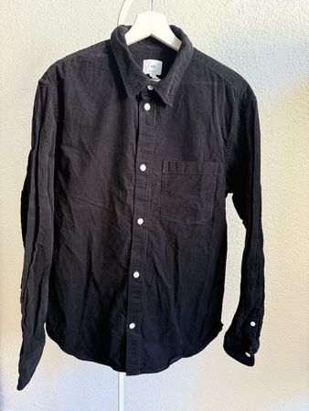 Chemise/surchemise noir velours côtelé H&M, t.L