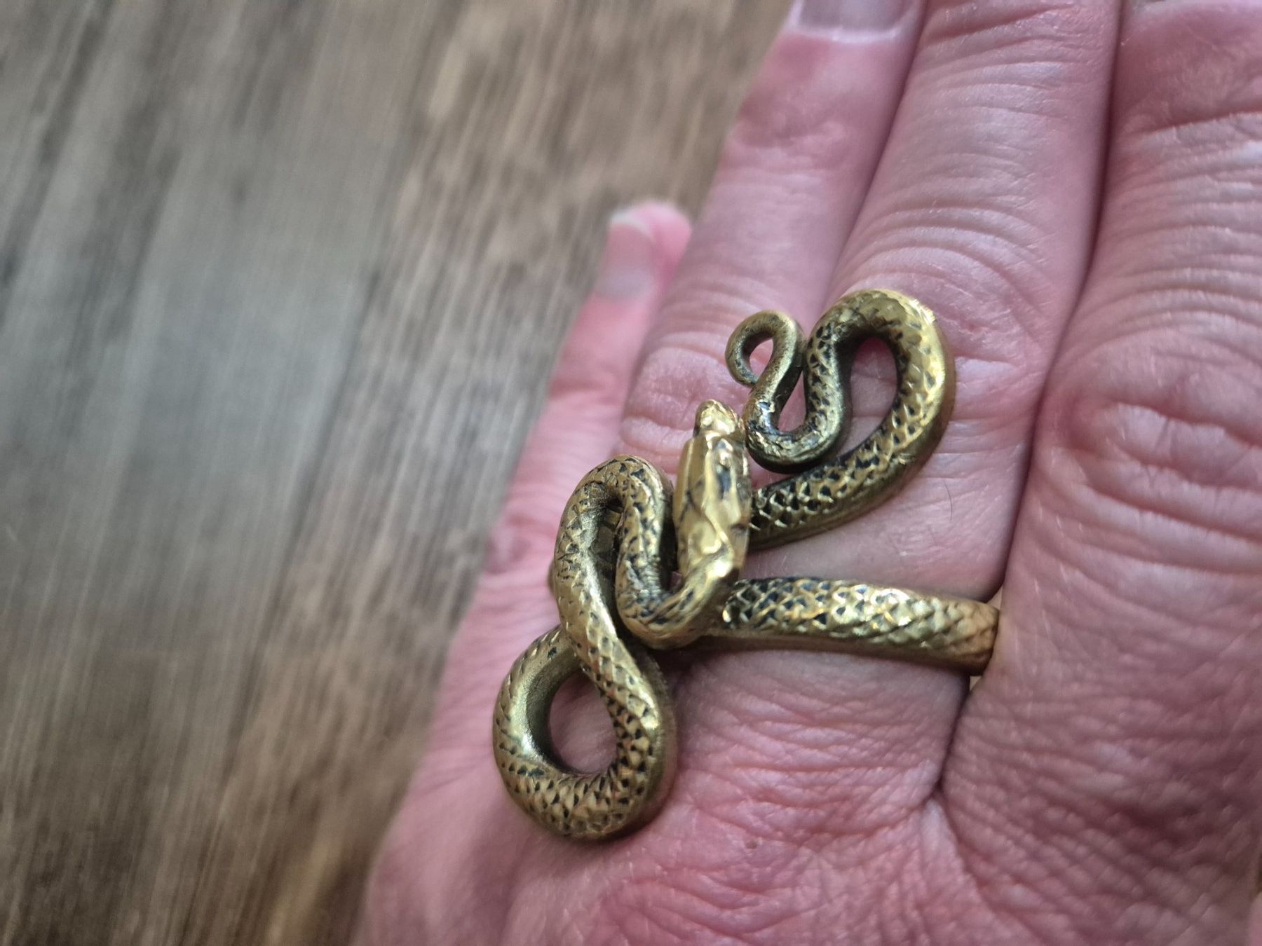 Anelli: 2 fingers brass snake ring – Usato da Zürich venduto da monadiederich 1