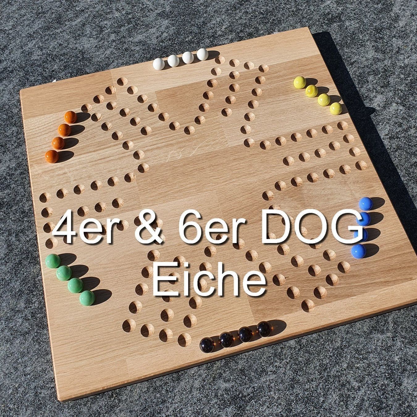 Giochi: DOG Brettspiel (4er&6er, Eiche) – Nuovo e nell'imballaggio originale da Ottenbach venduto da WoodGallery