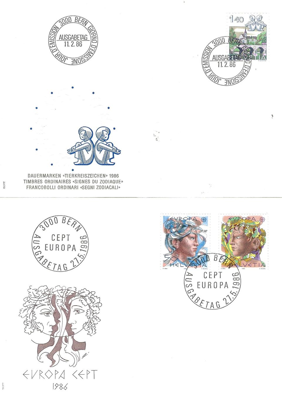 Buste & buste per spedizione: 9 FDC Briefe 1986 – Nuovo (secondo la descrizione) da Ipsach venduto da Goetrix 1