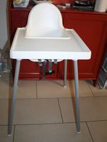 Kinderhochstuhl mit Tablett, weiß-IKEA- 72cm hoch