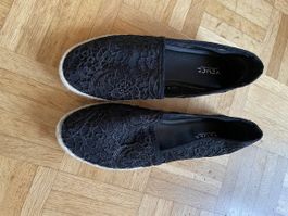 Schwarze Venice Espadrilles Gr. 37, Spitze, Sommerschuhe
