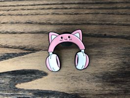 Kawaii Headphones Katze Pin Anstecker Brosche